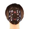 ShengXia Wooden Retro Stretchy Hair Combs Hairpin/Double Comb Hair Clip/Elastic Beaded Double Slides Hair Combs Hair Clips for Women Ladies Girls Gift #3 view 4