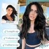 KooKaStyle Clip in Synthetic Hair Extensions Long Wavy 4PCS Thick Hairpieces Brunette Brown Fiber Double Weft Natural Hair Extensions 16 Inch for Women view 3