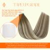 Full Shine Balayage Tape in Hair Extensions Human Hair 18 Inch Invisible Tape in Hair Extensions Color 6 Brown Fading to 6 and 60 Platinum Blonde 50Gram 20Pcs Blonde Straight Hair Extensions Tape in view 2