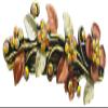 JCGY Crystal Metal Barrette Sprig of Leaves and Flower Barrette YY86800-8brown view 1