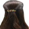 JCGY Crystal Metal Barrette Sprig of Leaves and Flower Barrette YY86800-8brown view 4