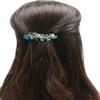 JCGY Crystal Metal Barrette Sprig of Leaves and Flower Barrette YY86800-8blue view 3