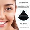6Pcs Triangle Powder Puff,Soft Velour Face Makeup Sponge Powder Puffs,Loose Powder Cosmetic Foundation Mineral Powder Wet Dry-Black view 3