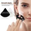 6Pcs Triangle Powder Puff,Soft Velour Face Makeup Sponge Powder Puffs,Loose Powder Cosmetic Foundation Mineral Powder Wet Dry-Black view 4