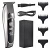 Professional Hair Clippers for Men, Professional Hair Clipper Men's Barber Beard Trimmer Rechargeable Hair Cutting Machine Ceramic Blade Low Noise Adult Kid Haircut (Color : Silver with Box) view 1