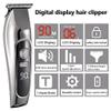 Professional Hair Clippers for Men, Professional Hair Clipper Men's Barber Beard Trimmer Rechargeable Hair Cutting Machine Ceramic Blade Low Noise Adult Kid Haircut (Color : Silver with Box) view 2