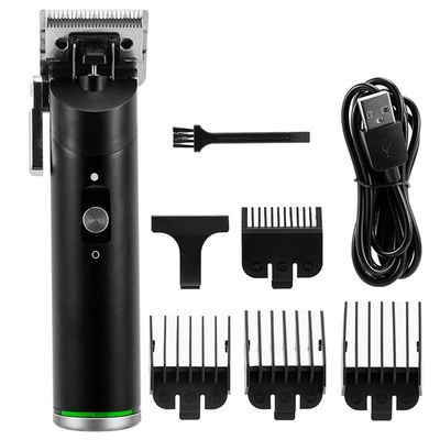 Professional Hair Clippers for Men, Barber Shop All Metal Hair Clipper Cord Cordless Hair Trimmer Professional Rechargeable Electric Hair Cutting Machine Haircut (Color : Black no Box)