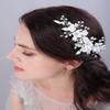 JWICOS Bride Pearl Wedding Hair Comb Flower Wedding Headpiece for Bride Pearl Hair Accessories for Women and Girls view 3