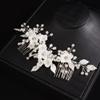 JWICOS Bride Pearl Wedding Hair Comb Flower Wedding Headpiece for Bride Pearl Hair Accessories for Women and Girls view 4