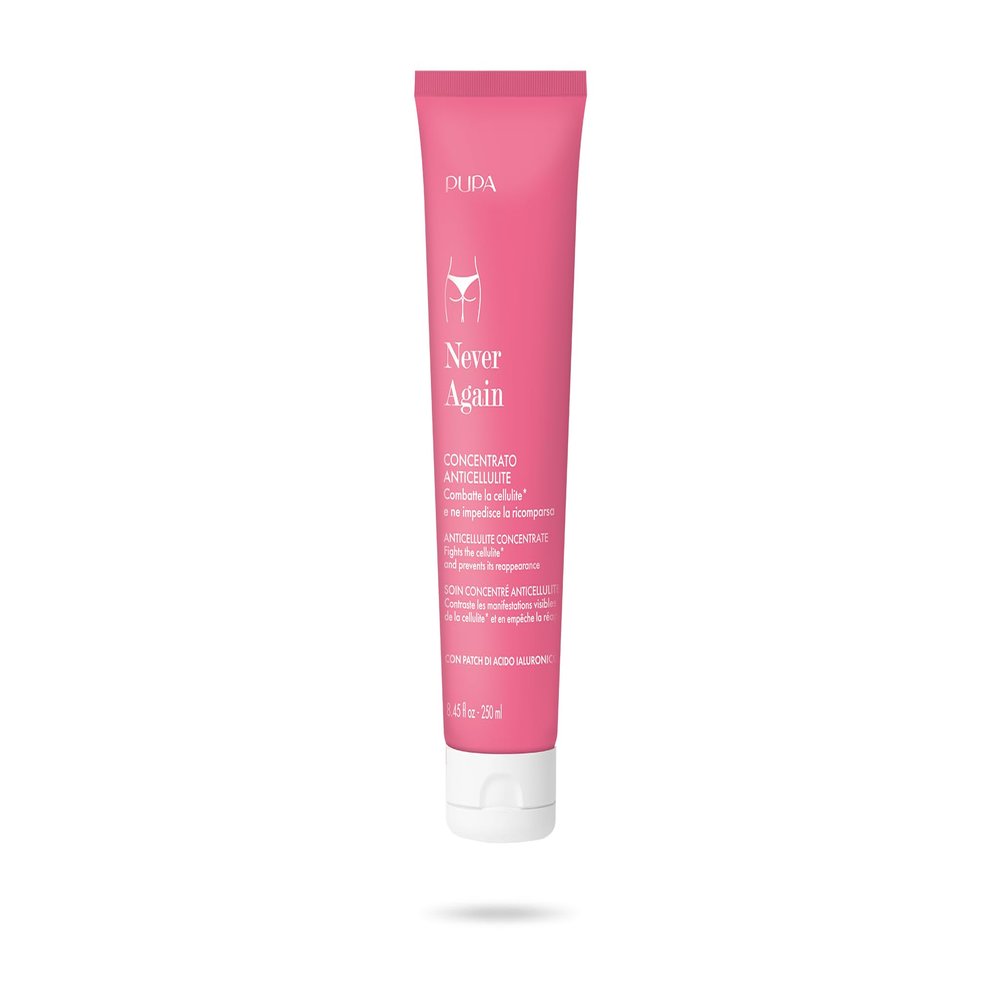 PUPA Milano Never Again Anticellulite Concentrate - Prevents Reappearance Of Cellulite - Fights Imperfections - Long Lasting - Blend Of Vegetable Extract - Dermatologically Tested - 8.4 Oz Cream