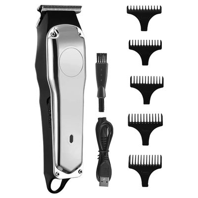 Professional Hair Clippers for Men, Electric Hair Clipper Hair Trimmer For Men Rechargeable Electric Shaver Beard Barber Hair Cutting Machine For Men Hair Cut (Color : Silver-with Box)