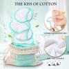 18pcs Reusable Makeup Remover Pads 1pc Facial Cleansing Brush 1pc Storage Pouch Hygienic Makeup Remover Pads & Face Scrub Brush Mint Green view 4