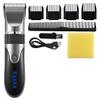 Professional Hair Clippers for Men, Professional Hair Clipper Men's Barber Beard Trimmer Rechargeable Hair Cutting Machine Ceramic Blade Low Noise Adult Kid Haircut (Color : Gray With Box) view 1