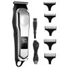 Professional Hair Clippers for Men, Electric Hair Clipper Hair Trimmer For Men Rechargeable Electric Shaver Beard Barber Hair Cutting Machine For Men Hair Cut (Color : Silver-LCD-no Box) view 1