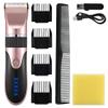 Professional Hair Clippers for Men, Professional Hair Clipper Men's Barber Beard Trimmer Rechargeable Hair Cutting Machine Ceramic Blade Low Noise Adult Kid Haircut (Color : Pink) view 1