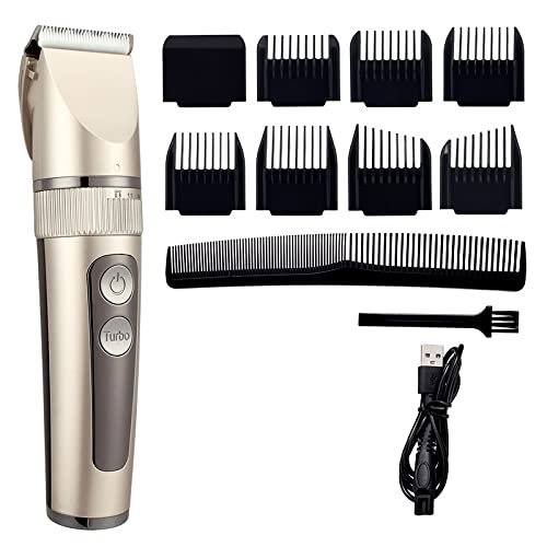 Professional Hair Clippers for Men, Professional Hair Clipper For Men Rechargeable Electric Razor Hair Trimmer Hair Cutting Machine Beard Trimmer Fast Charging (Color : Golden no box)