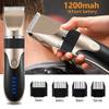 Professional Hair Clippers for Men, Professional Hair Clipper Men's Barber Beard Trimmer Rechargeable Hair Cutting Machine Ceramic Blade Low Noise Adult Kid Haircut (Color : Glod) view 2