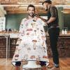 visesunny Barber Cape Hand Drawn Mushroom Polyester Hair Cutting Salon Cape Apron Anti-Static Haircut Water-Resistant Shaving Cloth Beard Shaving Bib Hairdressing Cape view 2
