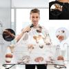 visesunny Barber Cape Hand Drawn Mushroom Polyester Hair Cutting Salon Cape Apron Anti-Static Haircut Water-Resistant Shaving Cloth Beard Shaving Bib Hairdressing Cape view 3