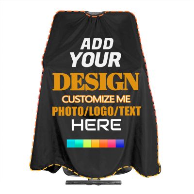 Custom Barber Cape for Kids Boys Girls Personalized Design Photo Logo Text Hair Cutting Cape Salon Haircut Kit Hairdressing Apron for Home Barbershop (39x47inch)