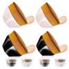 4 Pack Foundation Makeup Brush for Blending Liquid Cream Flawless Powder Face Blush with Protective Case(Black and Pink, Hexagon Kabuki Brush) view 1