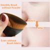 4 Pack Foundation Makeup Brush for Blending Liquid Cream Flawless Powder Face Blush with Protective Case(Black and Pink, Hexagon Kabuki Brush) view 3