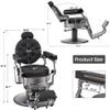 BarberPub Vintage Barber Chair Heavy Duty Metal Frame All Purpose Hydraulic Recline Salon Beauty Spa Chair Styling Equipment 9207 (Grey) view 3
