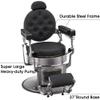 BarberPub Vintage Barber Chair Heavy Duty Metal Frame All Purpose Hydraulic Recline Salon Beauty Spa Chair Styling Equipment 9207 (Grey) view 4