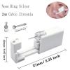 SLVIEKAE 4 Pack Nose Piercing Kit, Disposable Safe Sterile Nostril Perforated Gun, Self Nose Piercings Unit, Nostril Stud Puncture KitsTool (Silver) view 2