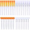 32 Pcs Face Mask Fan Brush Applicator Set Soft Fan Brush Flat Head Facial Esthetician Mask Cosmetic Makeup Tools for Eyelash Extension Peel Mud Clay face Cream(Brown) view 1