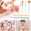 32 Pcs Face Mask Fan Brush Applicator Set Soft Fan Brush Flat Head Facial Esthetician Mask Cosmetic Makeup Tools for Eyelash Extension Peel Mud Clay face Cream(Brown) view 4