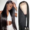 GIESWY Lace Front Wigs Human Hair Straight 13x4 HD Transparent Lace Frontal Wigs with Baby Hair 160% Density Brazilian Virgin Lace Front Wigs Human Hair Pre Plucked Bleached Knots 24 Inch view 1