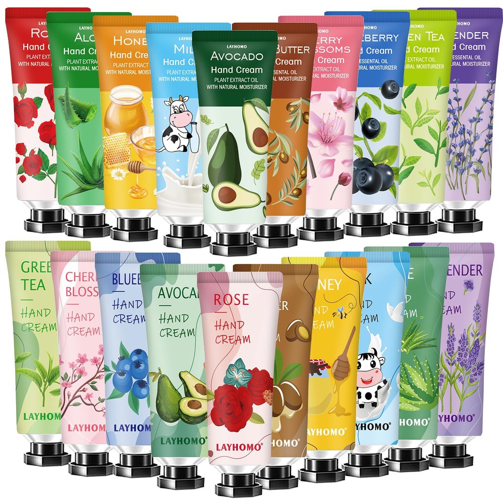 20 Pack Hand Cream Gifts Set,Hand Lotion for Dry Hands,Stocking Stuffers for Women,Teacher Appreciation Gifts,Birthday Gifts Stuffers for Teens,Travel Size Hand Lotion,Hand Cream for Women Girls