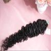 Invisible Loose Curly Wave Tape in human hair extensions 40pcs 3B Wet and wavy hair extensions for black women Natural Black view 4