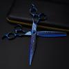 Professional Hair Cutting Shears, Professional 7 inch Blue Damascus Upscale scissor cut hair cutting scissors thinning barber haircut shears Hairdressing scissors (Color : Set with bag) view 1