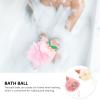 EXCEART 2Pcs Ice Cream Shower Loofah Bath Sponges Soft Exfoliating Bath Scrubber with Quick-Dry Lanyard for Gentle Skin Cleansing and Home Use 11 X 4.7 Inches view 3