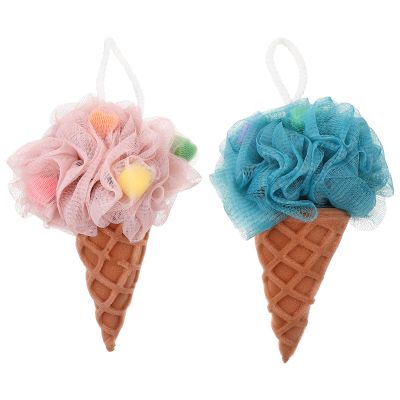EXCEART 2pcs Fruit Bath Ball Body Shower Scrubber Cute Bath Sponge Body Exfoliating Mesh Household Shower Pouf Body Scrubber Shower Pouf Loufa Puff Sponge or Shower Head Child Elasticity