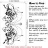 PAGOW 6pcs Fake Tattoos Women, Waterproof Floral Moon Bowknot Rose Realistic Temp Tattoo Stickers for Women Girl Chest, Waist (Large Size: 9.5x5.4inch/240x138mm) Black view 4
