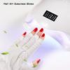 Anti UV Gloves Black Tape Set White Fingerless UV Shield Gloves Gel Manicure Gloves for Manicure Hand Skin Protection Long view 2
