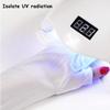Anti UV Gloves Black Tape Set White Fingerless UV Shield Gloves Gel Manicure Gloves for Manicure Hand Skin Protection Long view 3