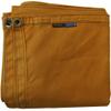 HOBI Canvas Tarp 4L 6.6'6.6, [Made in Japan] 8 Oz. 22 Mil Thick Water Resistant Paraffin Coating Big Grommet4 [RoughTough] Very Light Weight Heavy Duty Camel Tan Third Survive TARP view 1