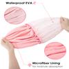 Auban Shower Cap, Shower Cap for Women Terry Cloth Lined EVA Exterior Reusable Double Layer Waterproof, Large Bath Hair Cap, Hotel Travel Essentials Accessories Cleaning Supplies(Pink) view 3