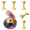 Acrylic Nail Practice Stand Magnetic Lotus Shape Nail Holder Stands Set Reusable Clear Crystal Nail Stand Bases for Beginner Colorful view 1