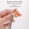 Acrylic Nail Practice Stand Magnetic Lotus Shape Nail Holder Stands Set Reusable Clear Crystal Nail Stand Bases for Beginner Colorful view 3