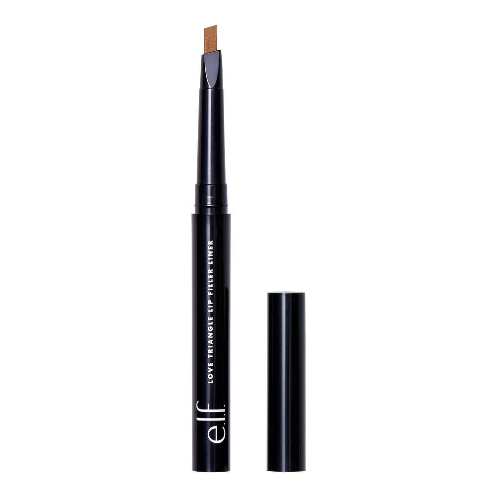 e.l.f. Love Triangle Lip Filler Liner, 2-in-1 Lipliner Pencil For Sculpting & Filling, Long-Lasting Intense Color, Vegan & Cruelty-Free, Light Brown