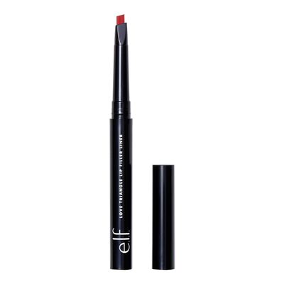 e.l.f. Love Triangle Lip Filler Liner, 2-in-1 Lipliner Pencil For Sculpting & Filling, Long-Lasting Intense Color, Vegan & Cruelty-Free, Red