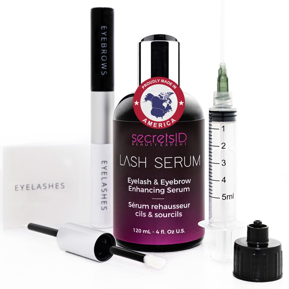 Bulk Eyelash & Eyebrow Growth Serum DIY Kit for Lash Techs and Beauty Salons - 120 mL with 15 individual tubes and stickers