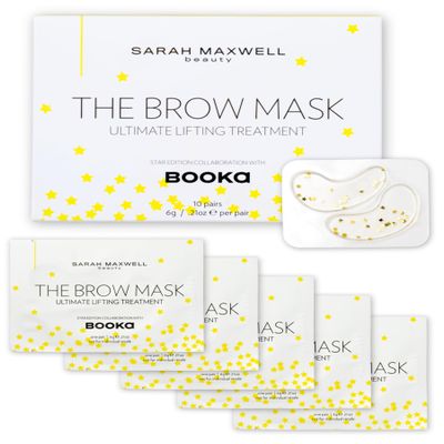 Sarah Maxwell Beauty Brow Mask: Ultimate Nourishing & Hydrating Treatment Natural Brow Revitalizer for Full & Vibrant Appearance - 5 Pack