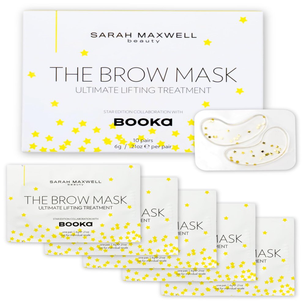 Sarah Maxwell Beauty Brow Mask: Ultimate Nourishing & Hydrating Treatment  Natural Brow Revitalizer for Full & Vibrant Appearance - 5 Pack