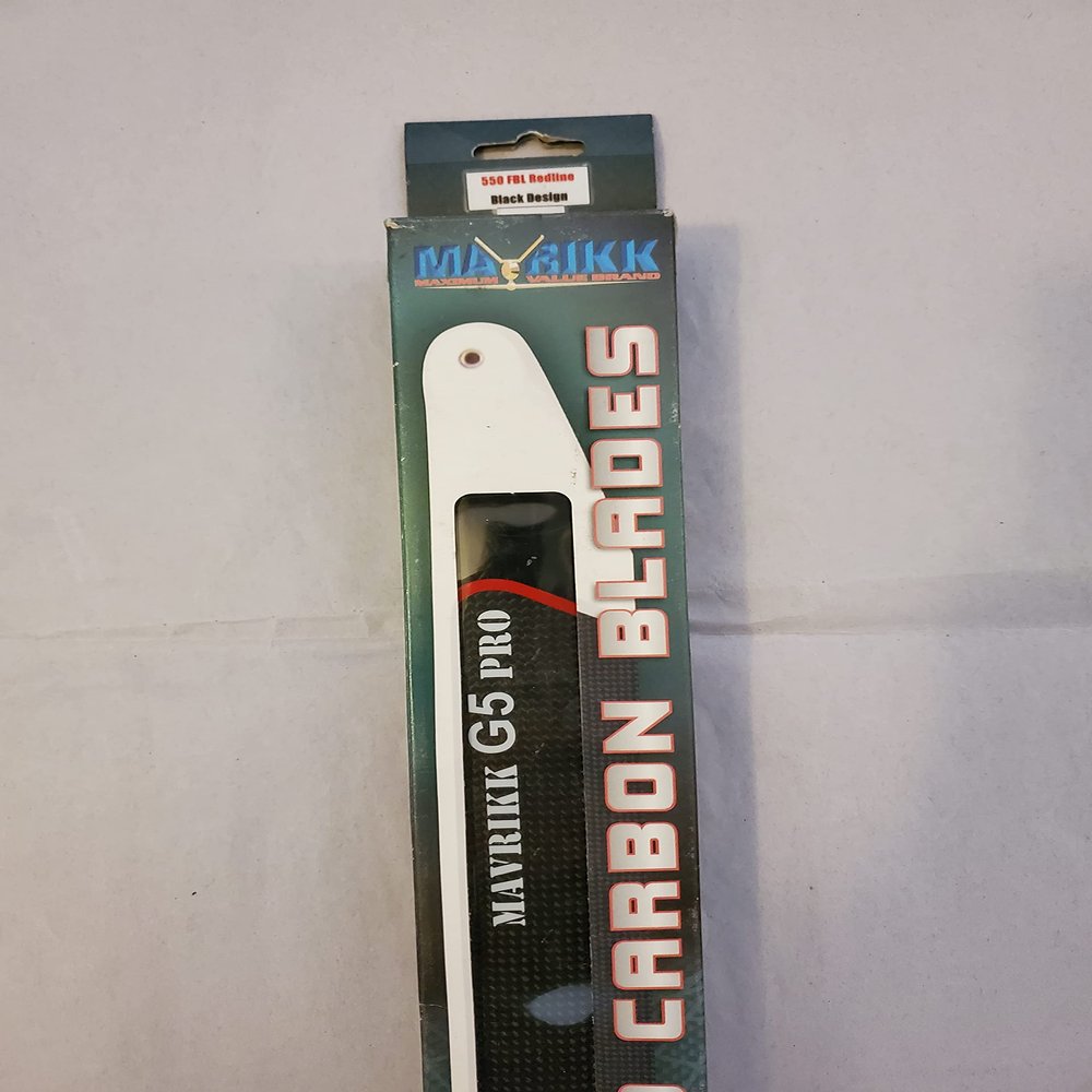 MAVRIKK G5 Pro Wide Chord Carbon Blades 550 FBL Redline MAV550FBLVST